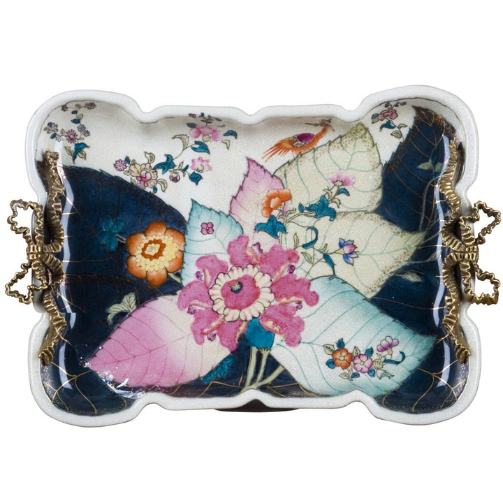 Tobacco Leaf Tray with Bows