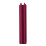 Cranberry Duet Crown Candle Pairs 10 Inch