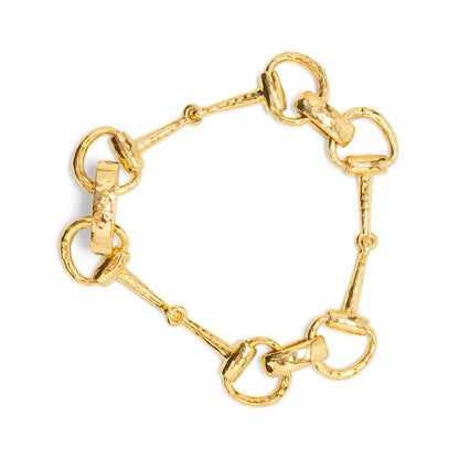 Equestrian Snaffle Bit Bracelet in Gold