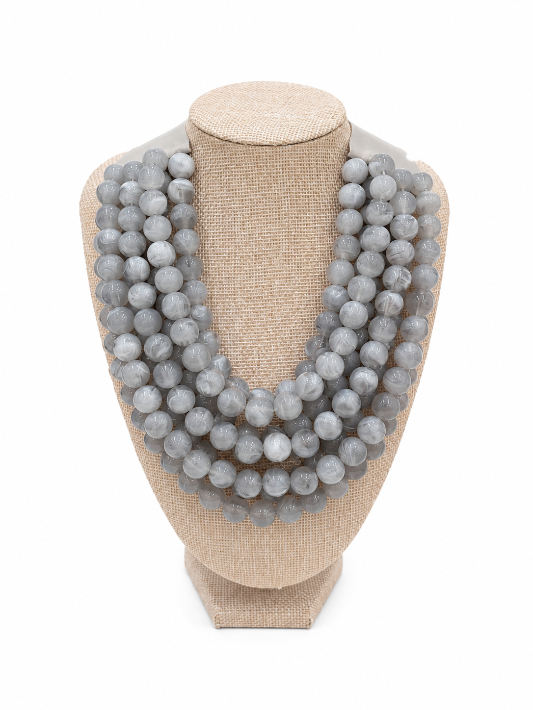 Agate Ball Bead Necklace