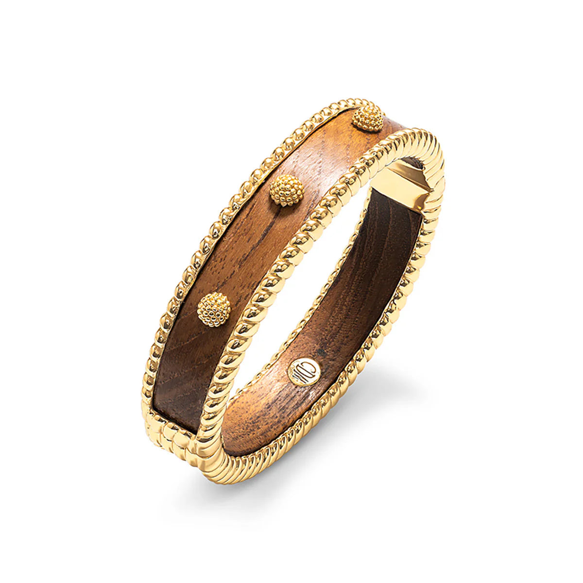 Berry Small Hinged Cuff in Teak