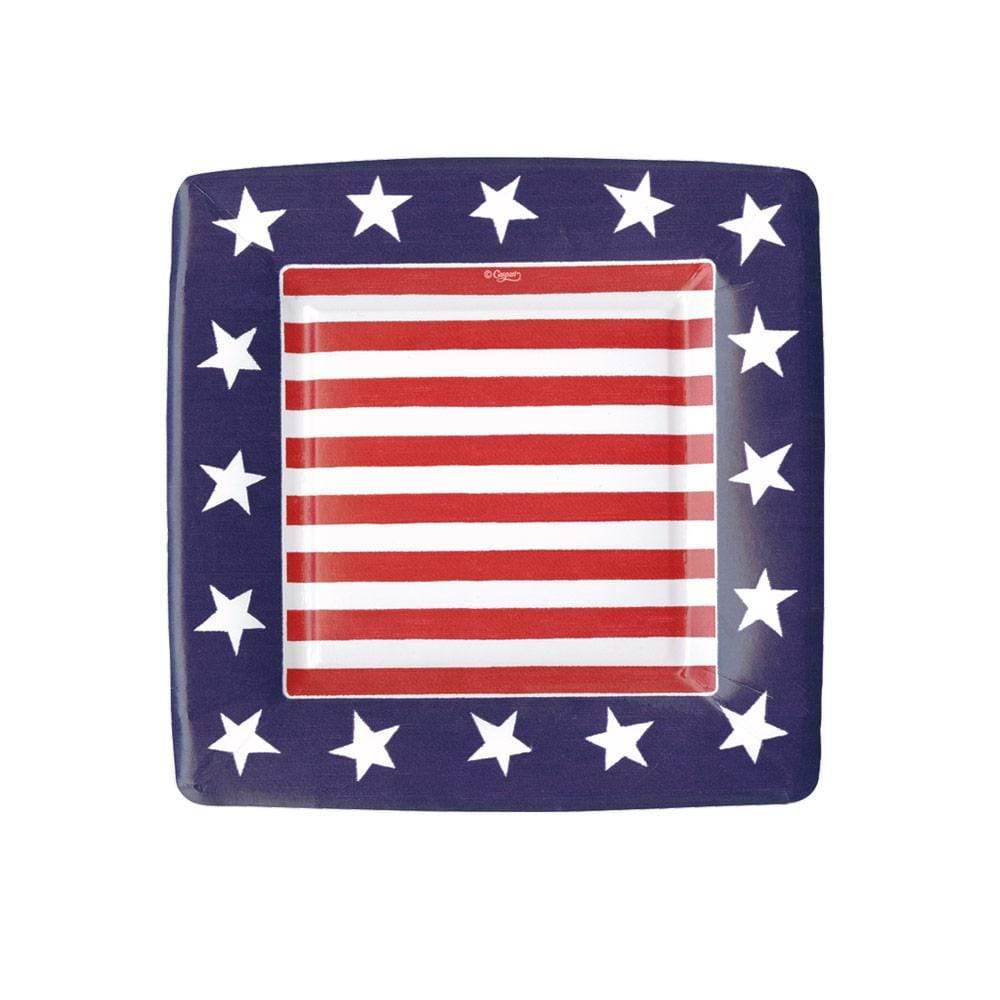 Red White And Blue Salad/Desert Plates Square