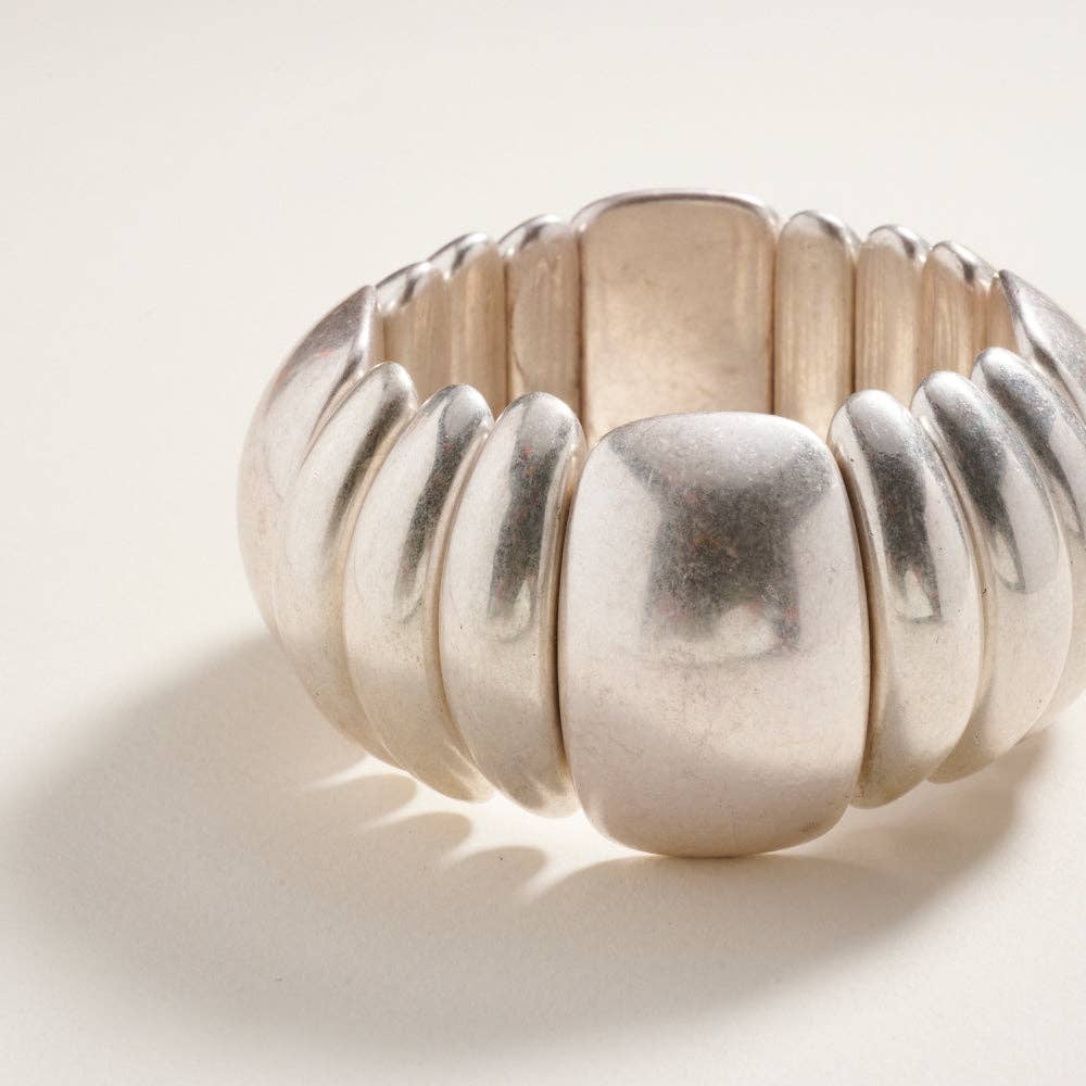Vintage Domed Shaped CCB Bead Stretch Bracelet
