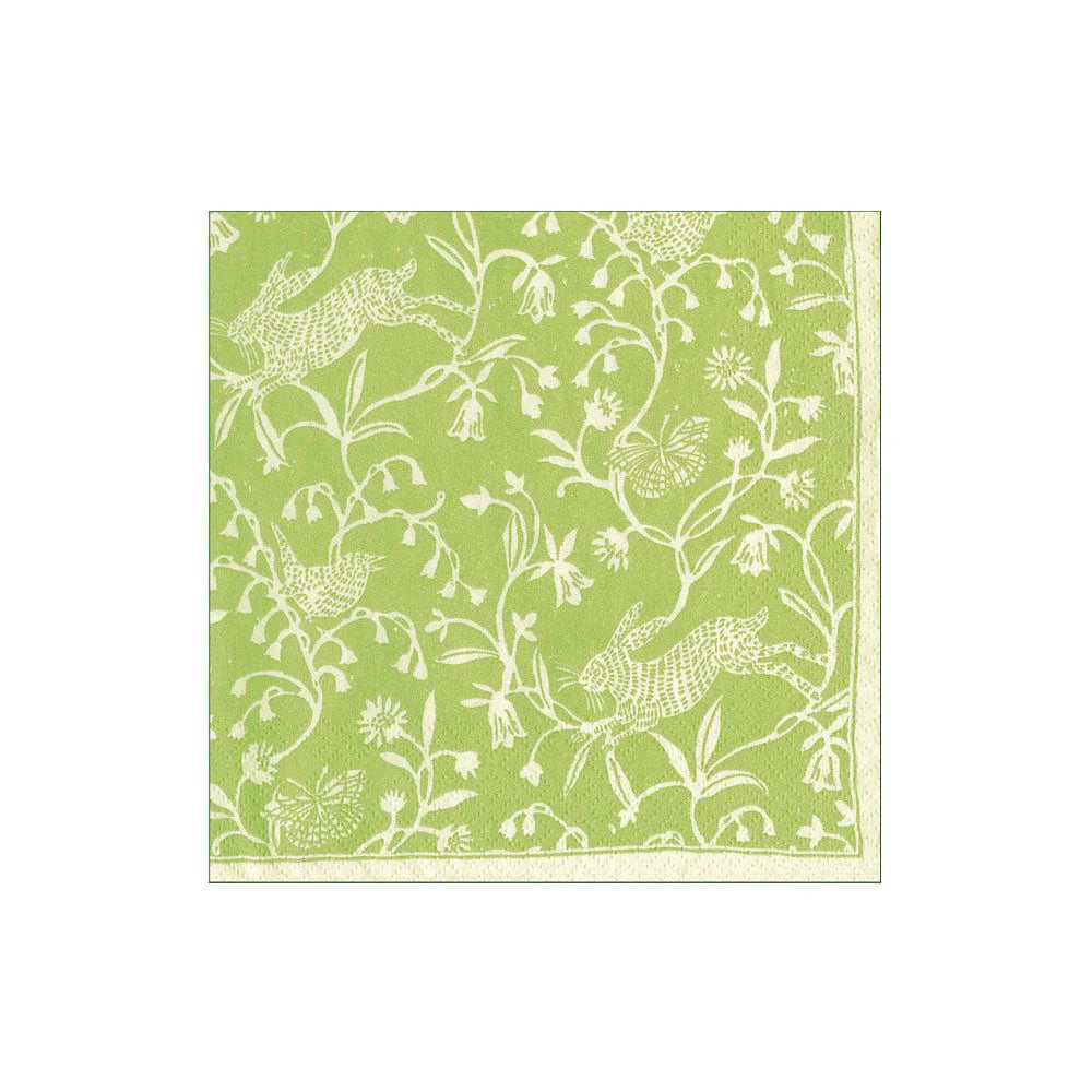 Cocktail Napkins- Hedgerow Moss Green