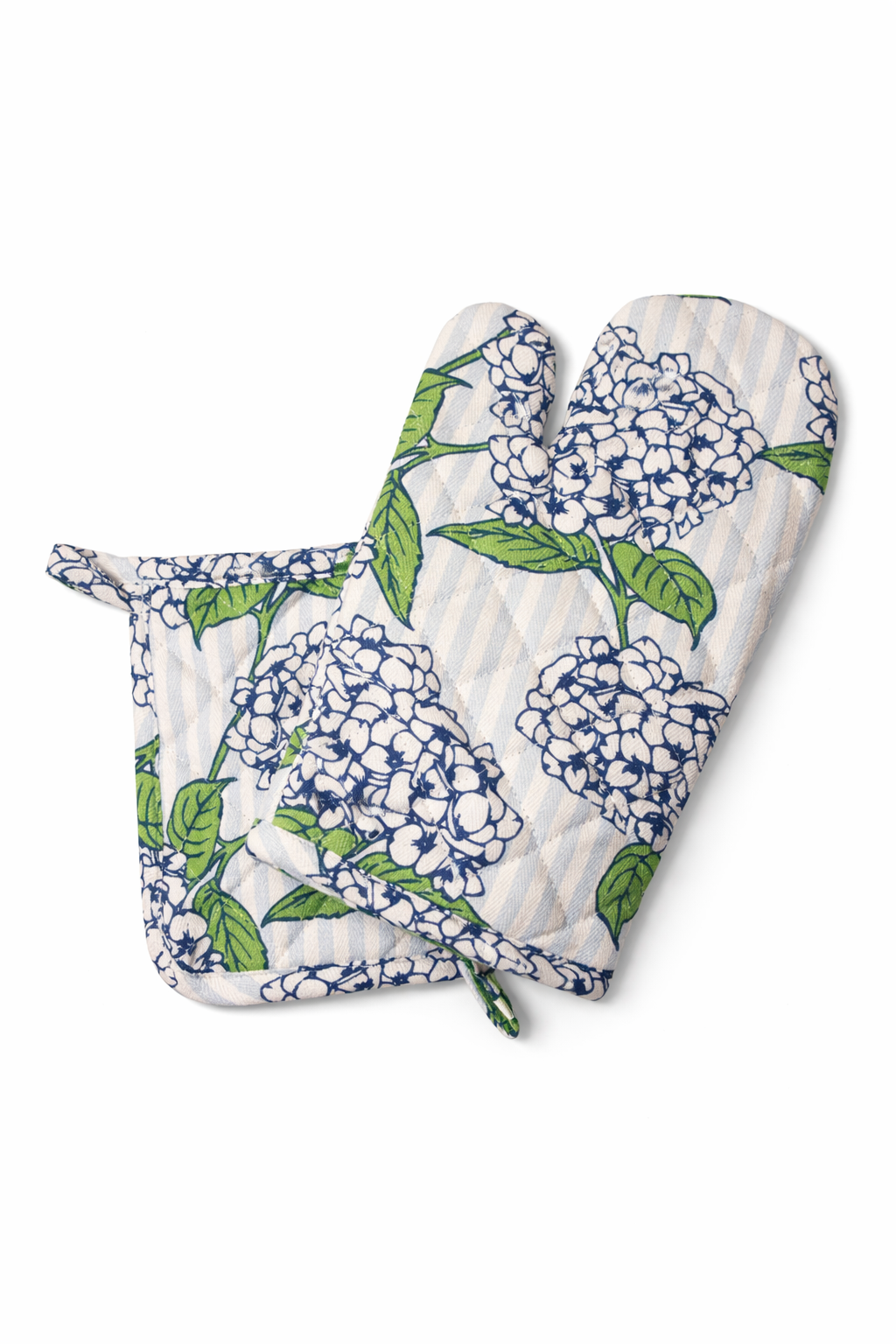 Hydrangea Oven Mitt Set
