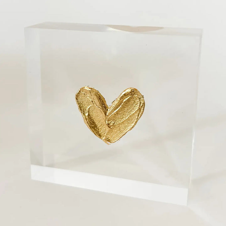 Single Painted Heart 3x3 Acrylic