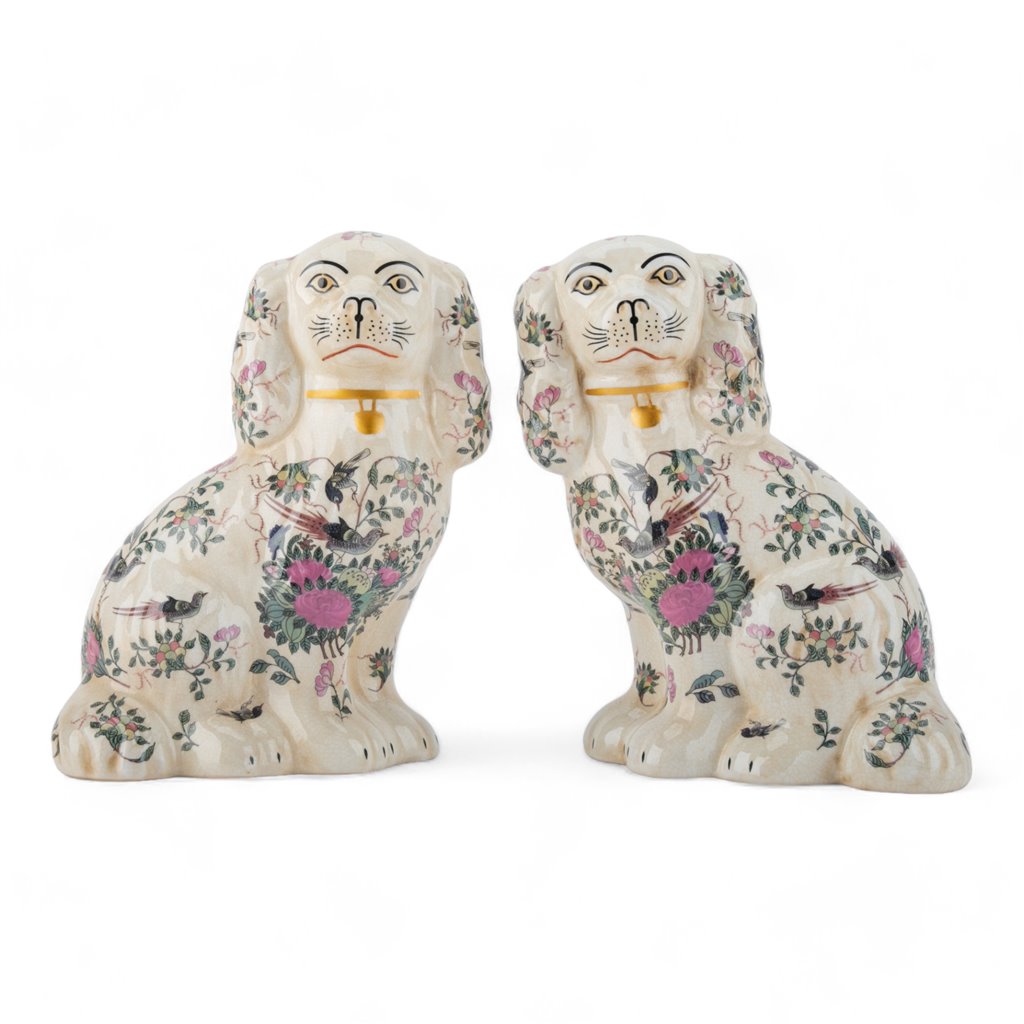 Staffordshire Dogs- Rose Canton 9"