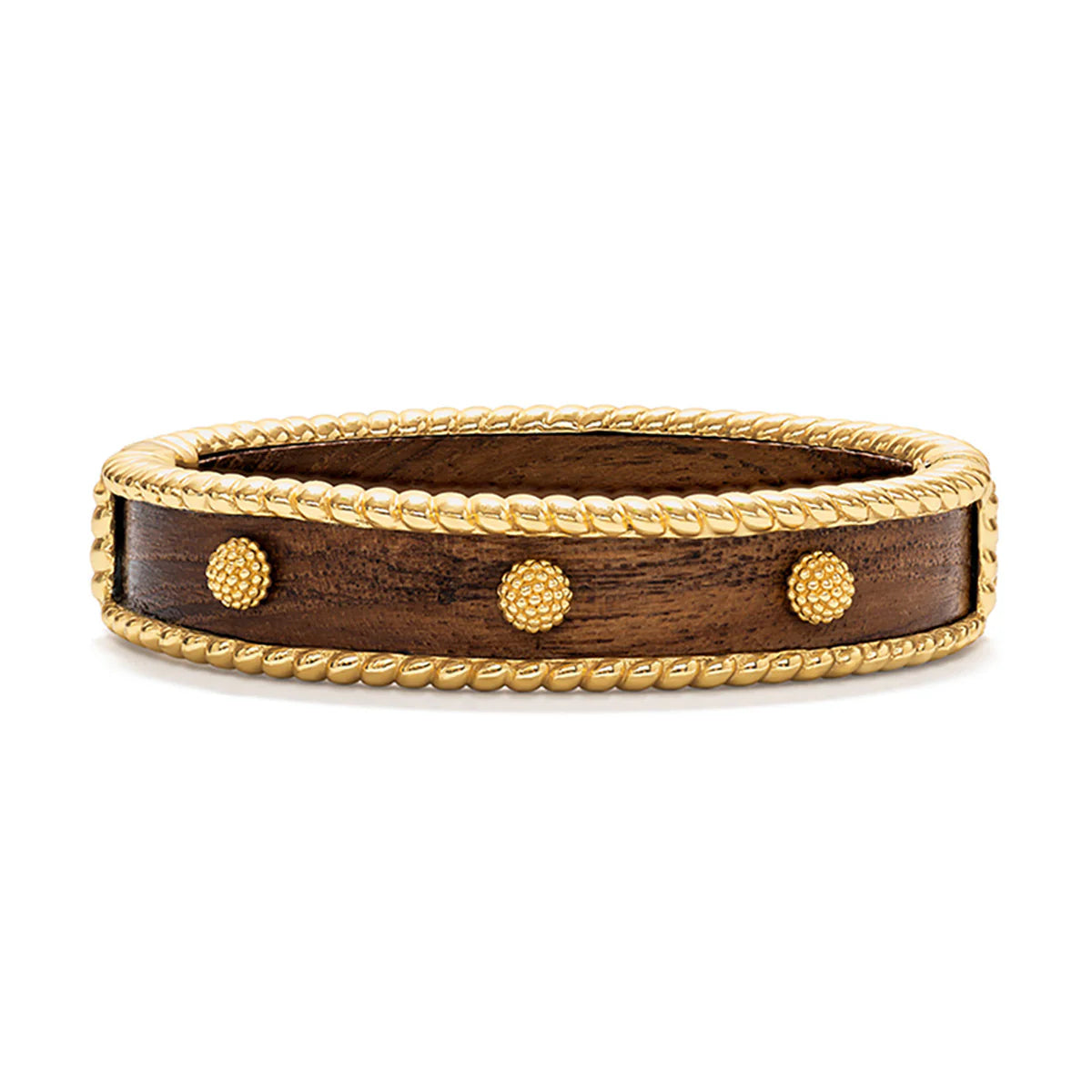 Berry Small Hinged Cuff in Teak