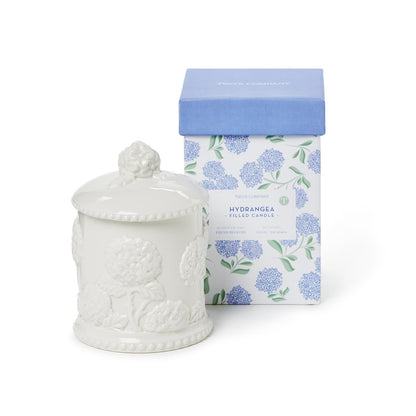 Hydrangea Filled Scented Candle with Box