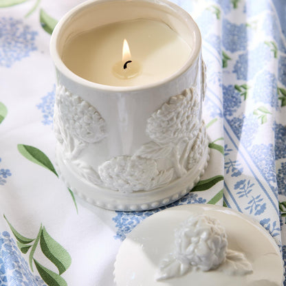 Hydrangea Filled Scented Candle with Box