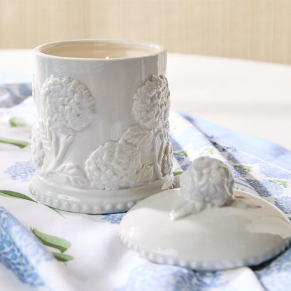 Hydrangea Filled Scented Candle with Box
