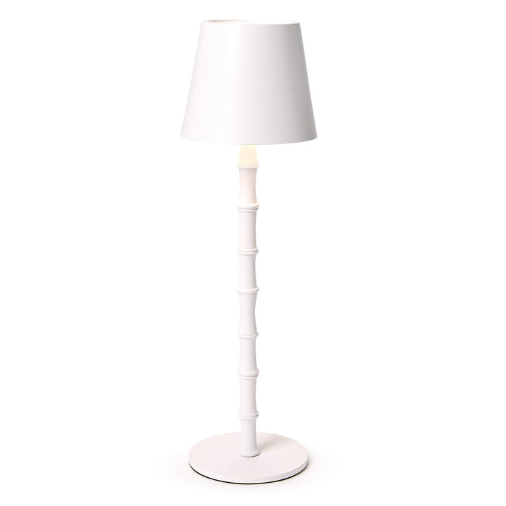 LED Portable Cordless White Bamboo Lamp in Gift Box