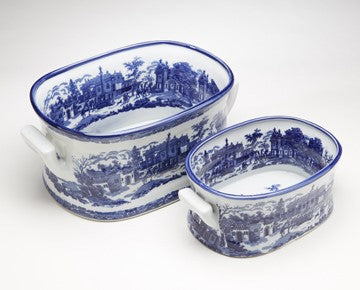Blue Toile Foot Baths