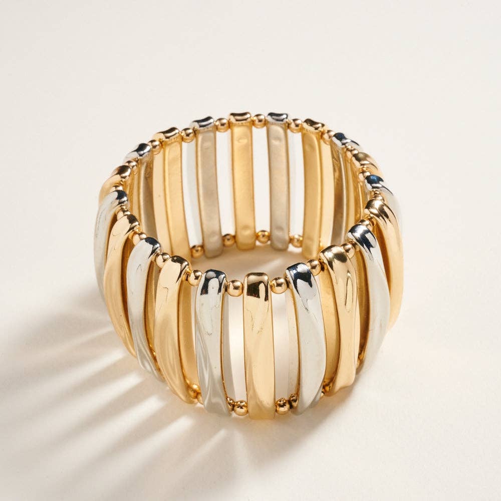 Classic Vintage Domed Shaped CCB Stretch Bracelet