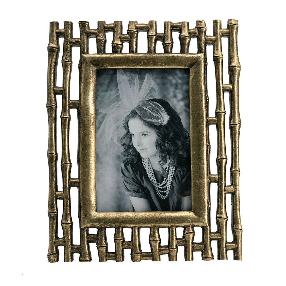 Gold Bamboo Photo Frame 4x6