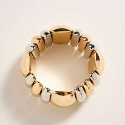 Vintage Domed Shaped CCB Bead Stretch Bracelet