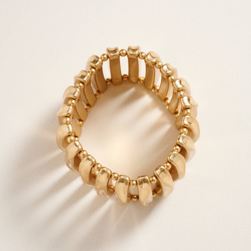 Classic Vintage Domed Shaped CCB Stretch Bracelet