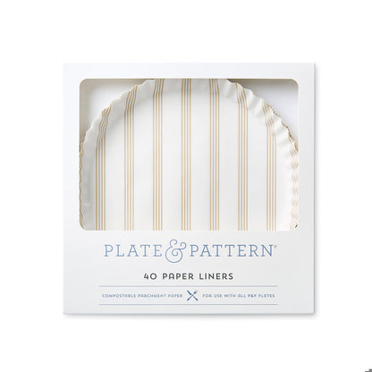 Sandy Stripe Plate Liners