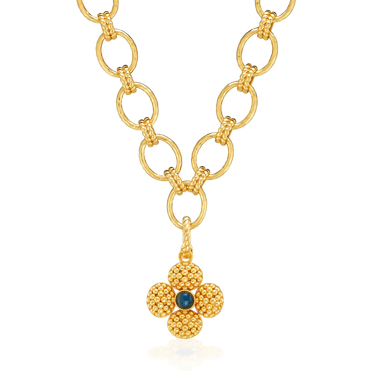 Berry Clover Double Sided Pendant - Blue Labradori