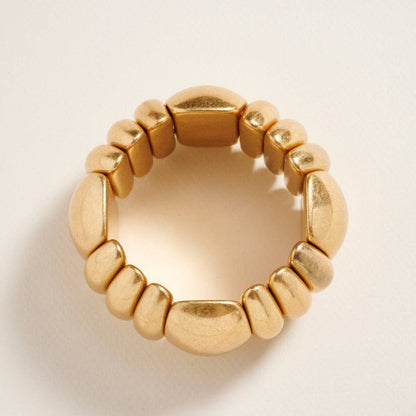 Vintage Domed Shaped CCB Bead Stretch Bracelet