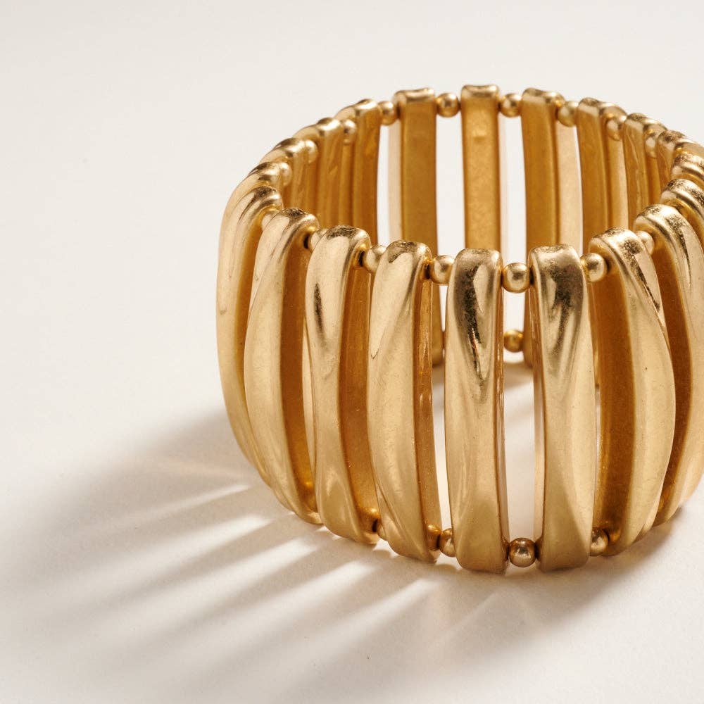 Classic Vintage Domed Shaped CCB Stretch Bracelet