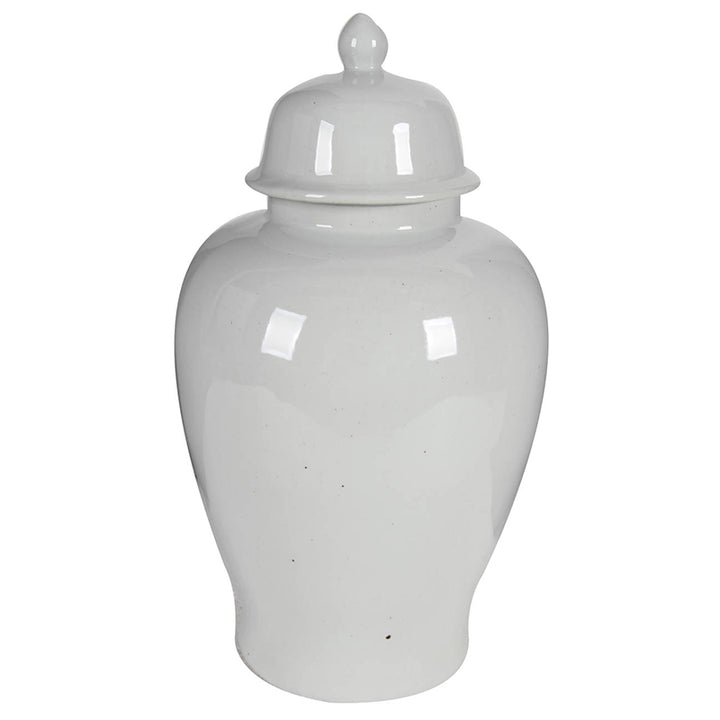 White Porcelain Ginger Jar With Lid
