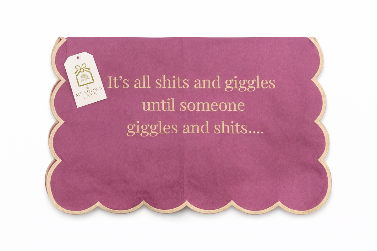 It's all shits and giggles Tea Towel