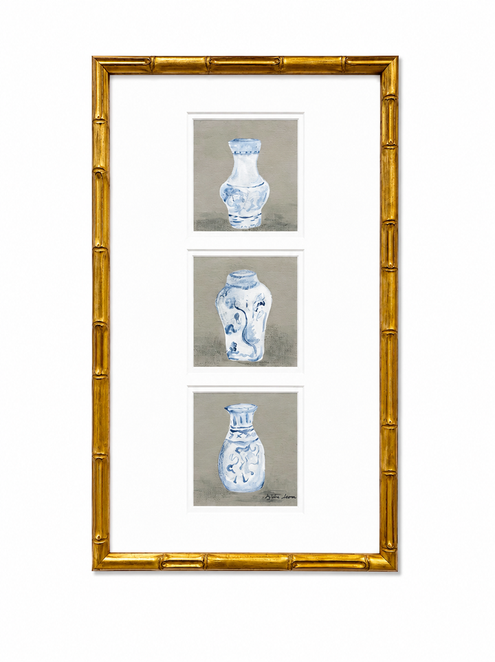 Chinoiserie Dishes Painting 14x22