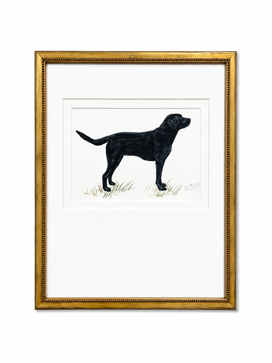 Black Lab Framed Art 18x22