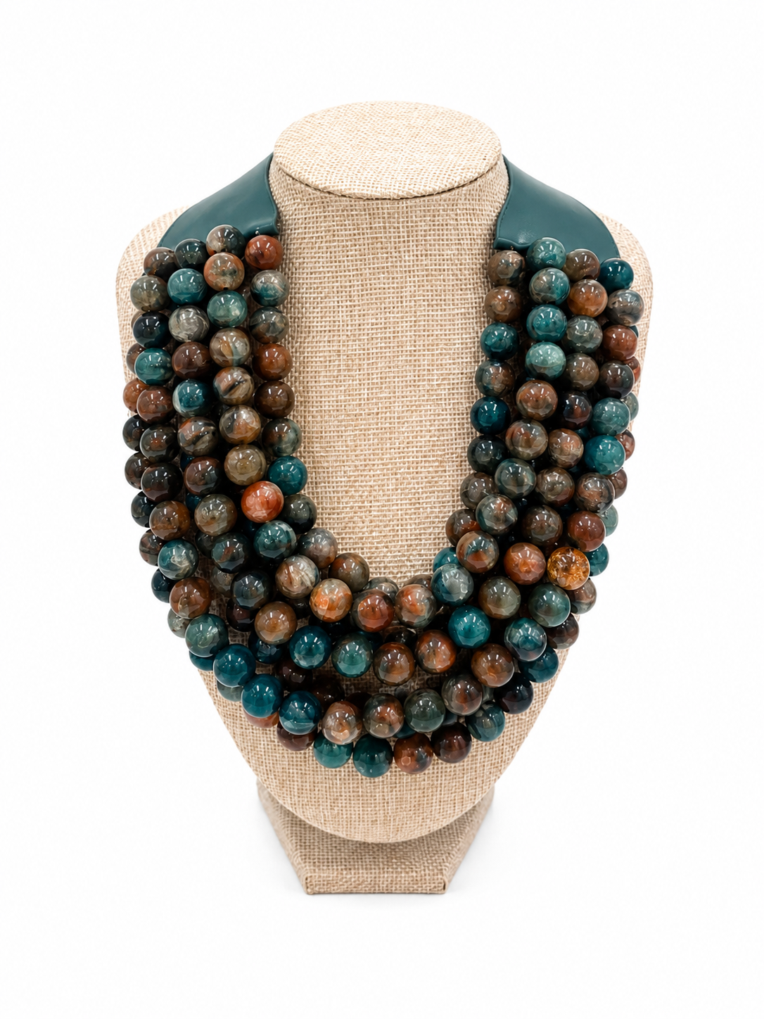 Agate Ball Bead Necklace