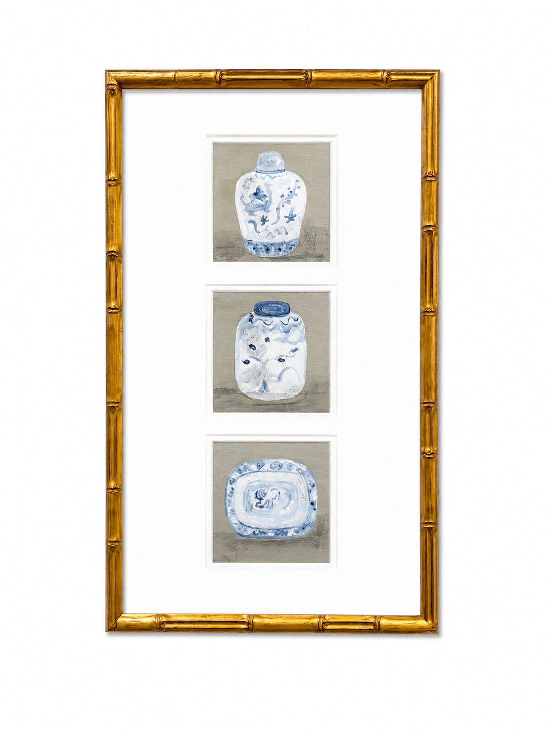 Chinoiserie Dishes Painting 14x22