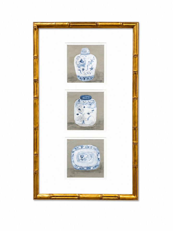 Chinoiserie Dishes Painting 14x22