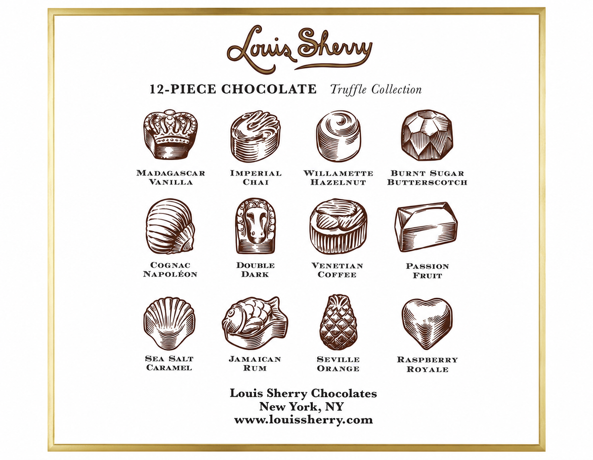 12pc Gracie Studio Square: Traditional Truffles
