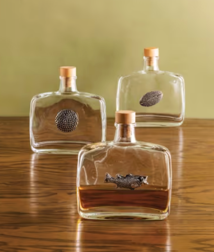 Football Metal Icon Decanter
