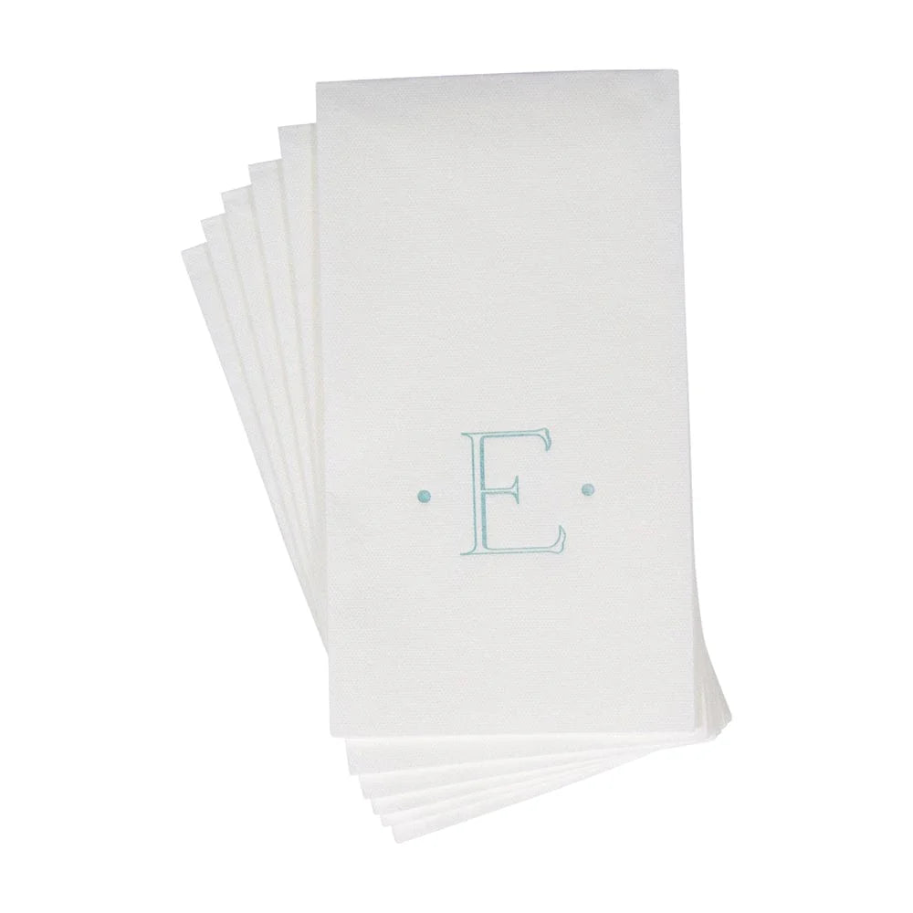 Initial Guest Towel Napkins- Robins Egg Blue