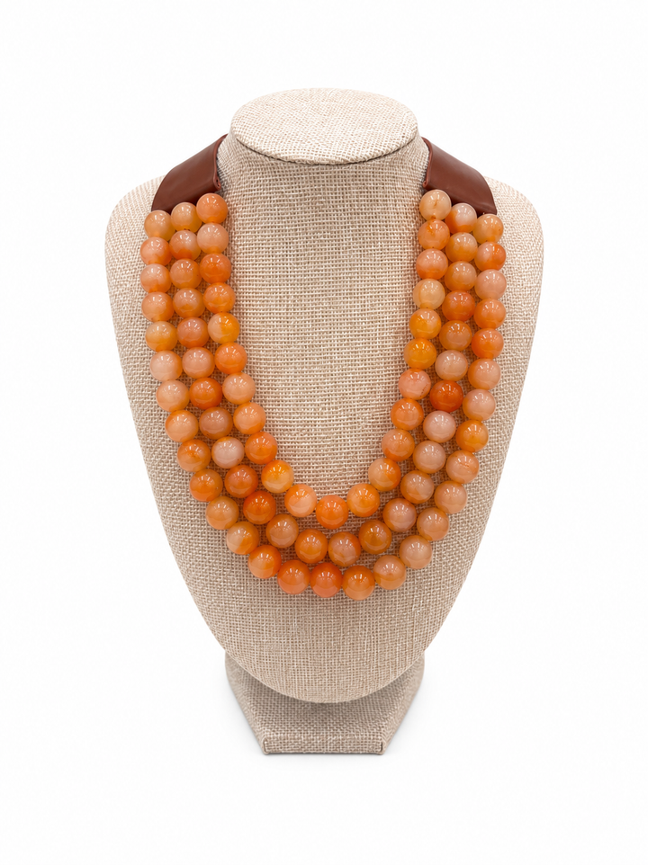 Three Row Bead Necklace