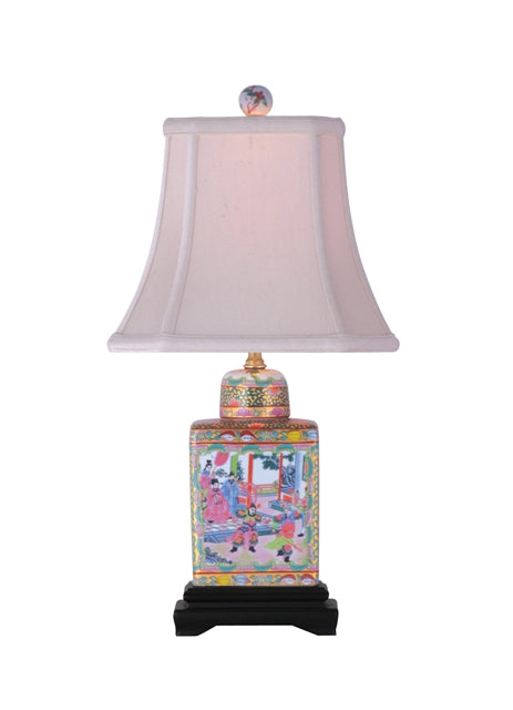 Rose Medallion Square Lamp