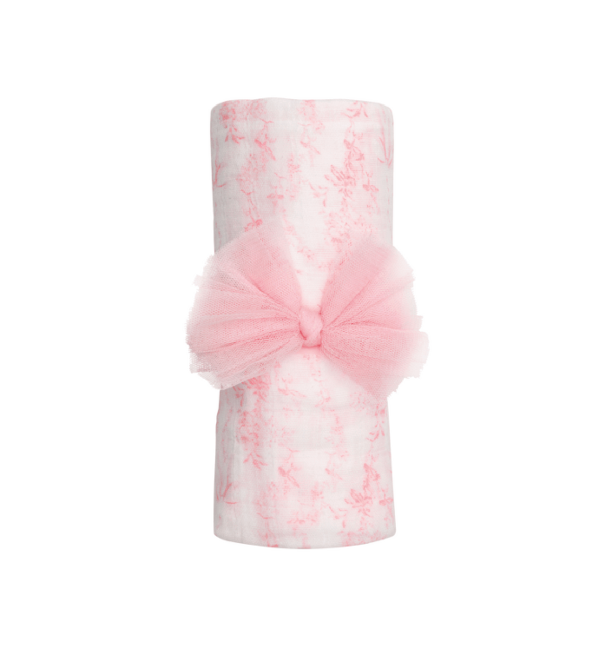 Pink Toile Swaddle with Hair Bow