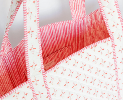 Large Pink Multi Tote Bag