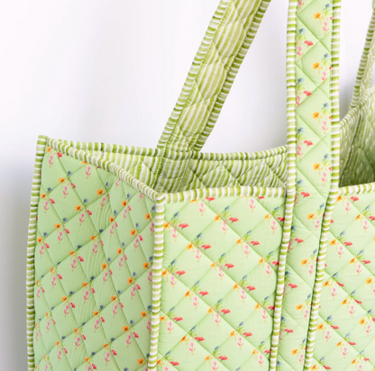 Large Green Multi Tote Bag
