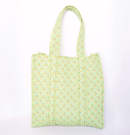 Small Green Multi Tote Bag