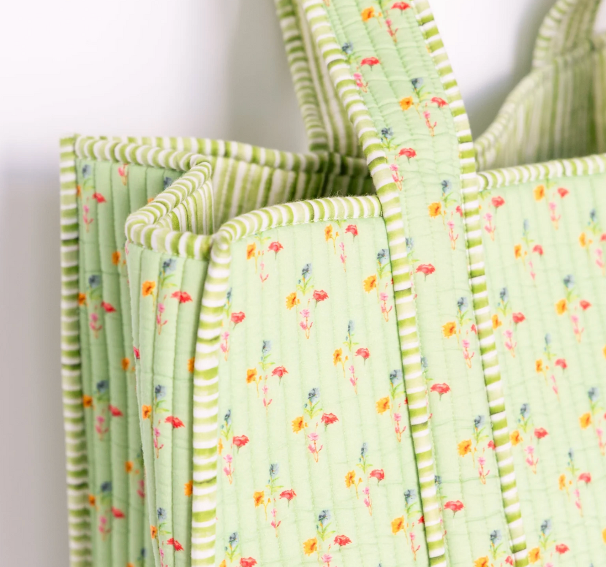 Small Green Multi Tote Bag