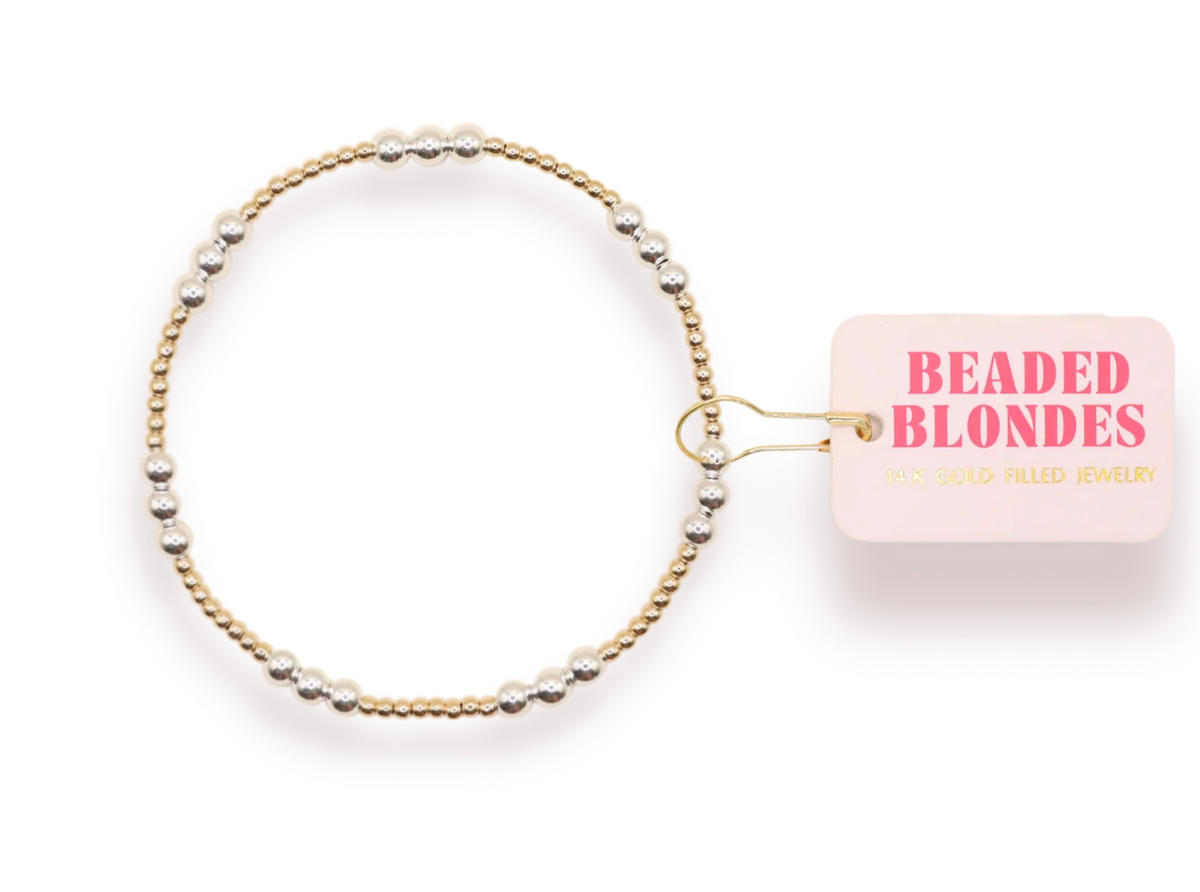 ILY Gold with Silver Bracelet