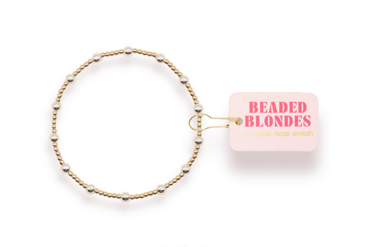 June Bracelet in Gold with Silver