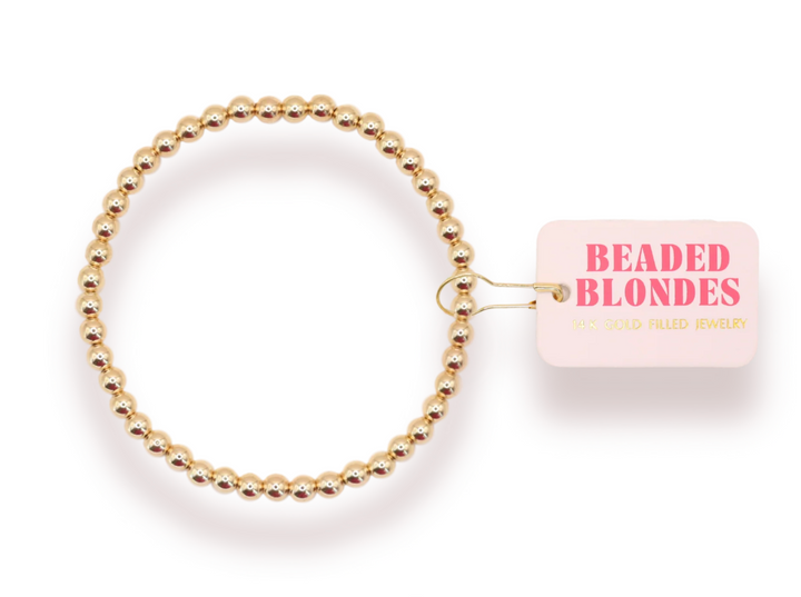 4MM Gold Beaded Bracelet