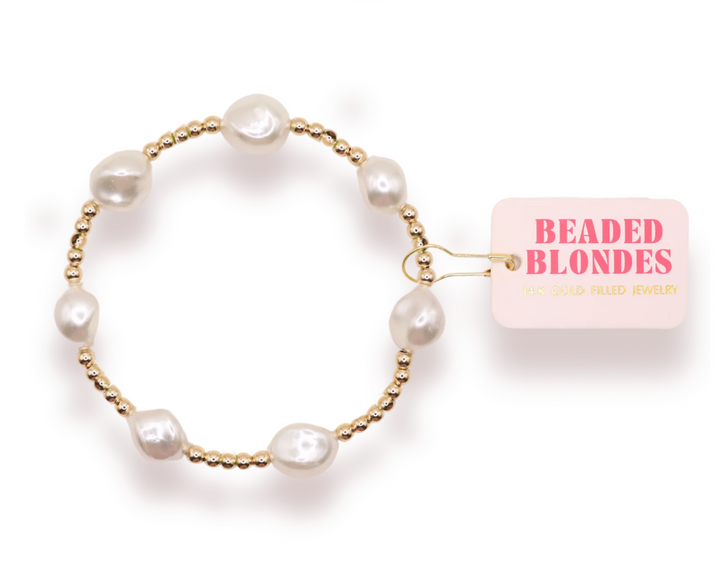 Sadie Pearl Bracelet in Gold