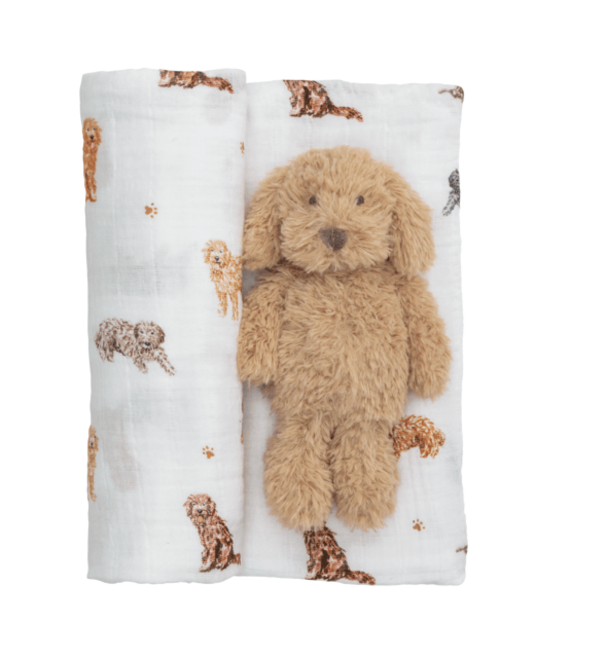 Doodle Swaddle & Rattle Set
