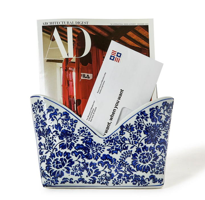 Chinoiserie Letter Holder - Blue & White
