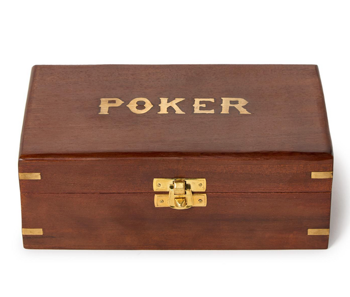 Poker Set in Hand-Crafted Wooden Box