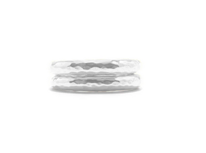 Cleopatra Slice Stacking Ring Set In Silver